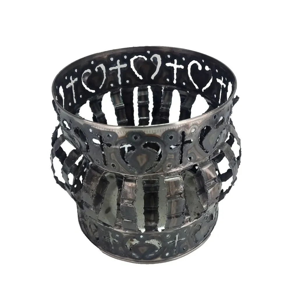VTG Tin Can Luminary Candle Holder‎ 6